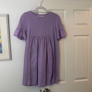 The Impeccable Pig Lilac Short Sleeved Dress